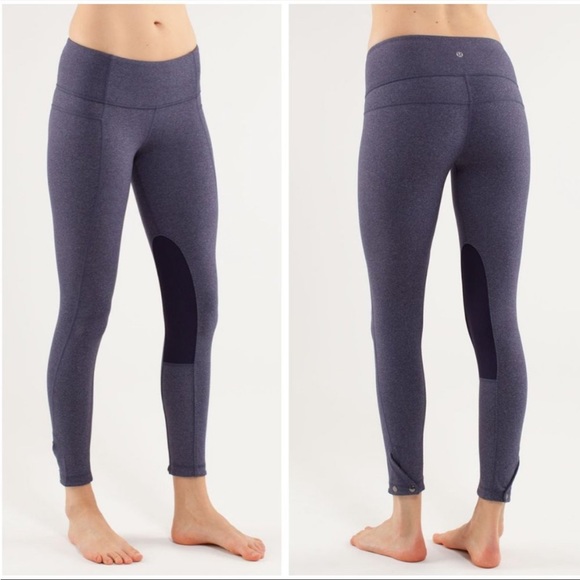 Lululemon Size 4 Grey Snap Ankle Trikonasa Legging Athletic Pants - Picture 1 of 6